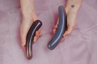 Grey Agate Yoni Wand - The Slide Agatha: Natural Crystal Pleasure Tool for Healing and Self-Love